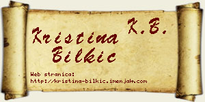 Kristina Bilkić vizit kartica